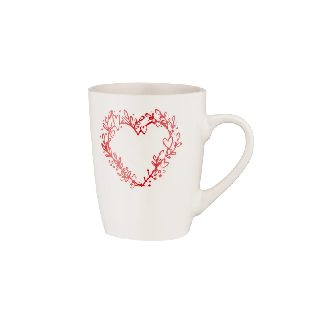კათხა Mug ARDESTO Heart, 320ml, ceramic, white