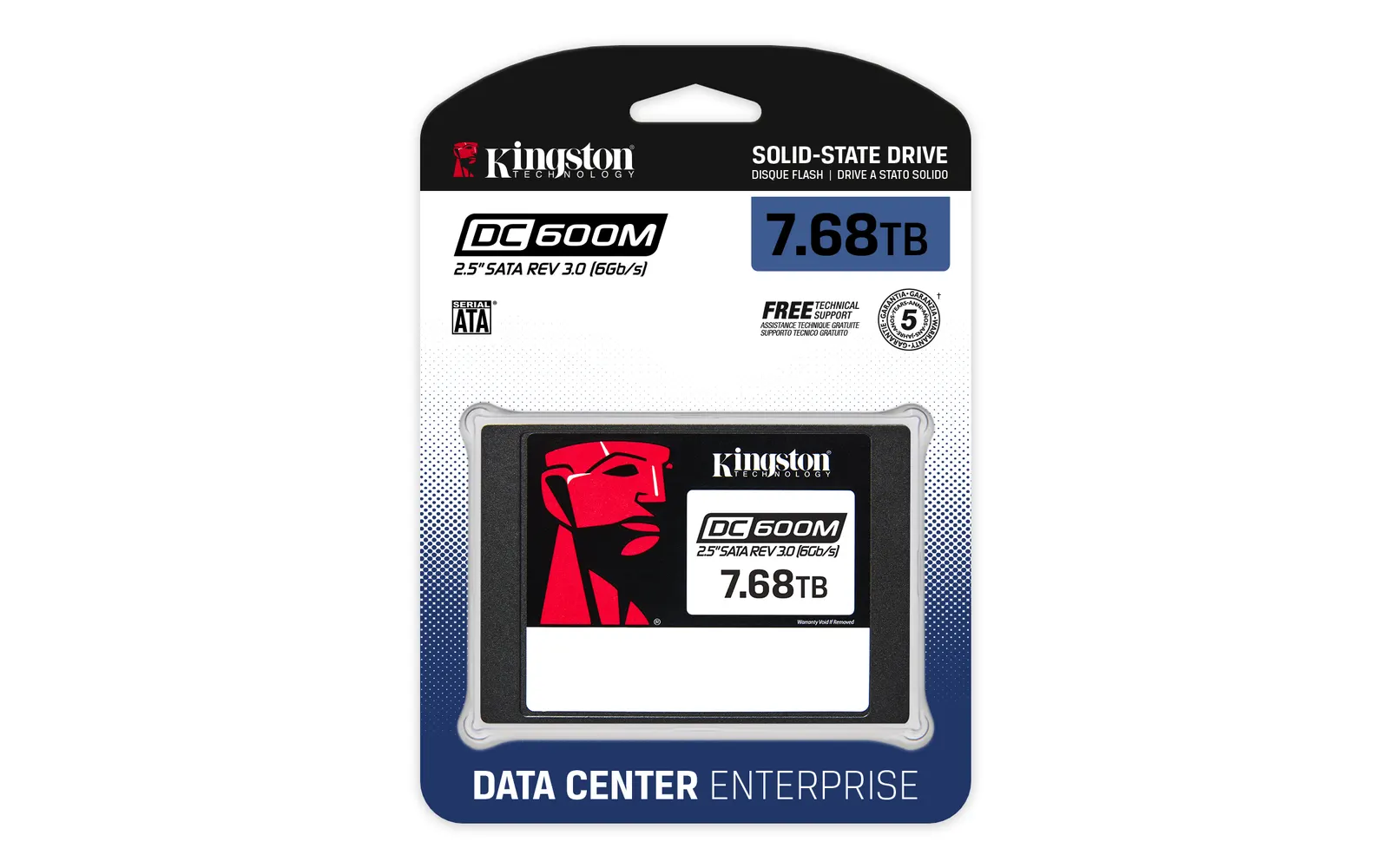 Kingston 7680G DC600M (Mixed-Use) 2.5” Enterprise SATA SSD