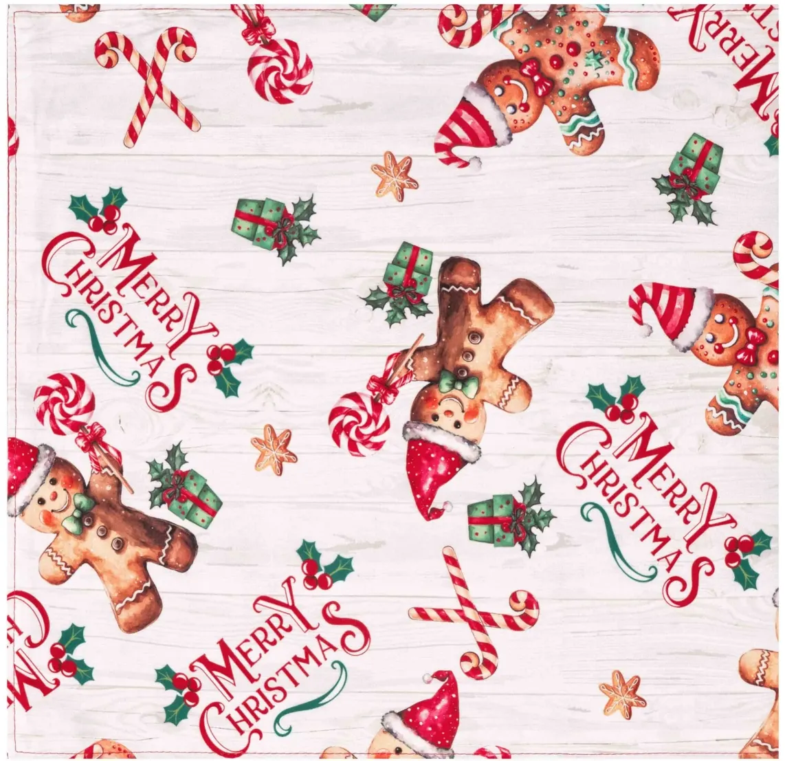 სუფრის რანერი Ardesto Runner Christmas Gingerbread 33x137cm, 100% polyester, red