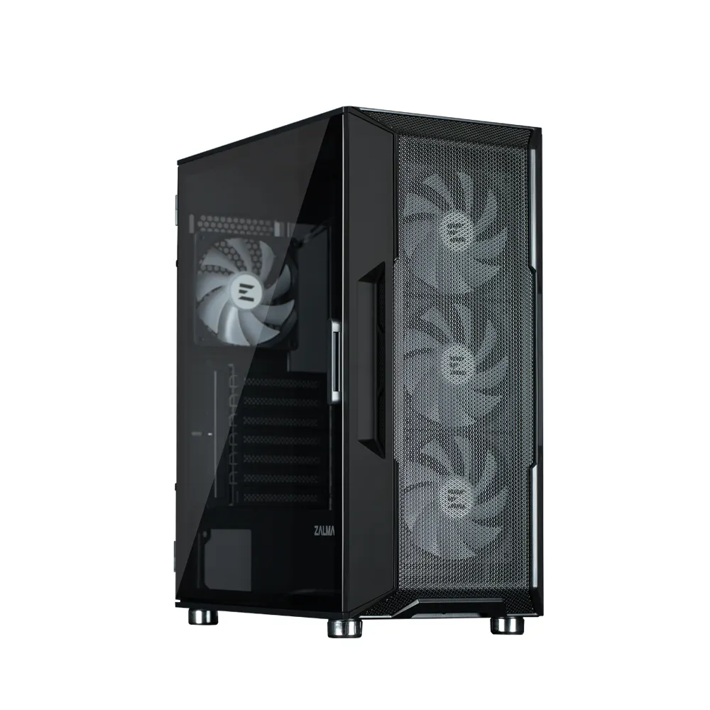 ქეისი Zalman PC case I3 Neo ARGB without PSU, 2xUSB3.0, 1xUSB2.0, 4x120mm ARGB, VGA 355mm, LCS ready, TG Side Panel, ATX, black