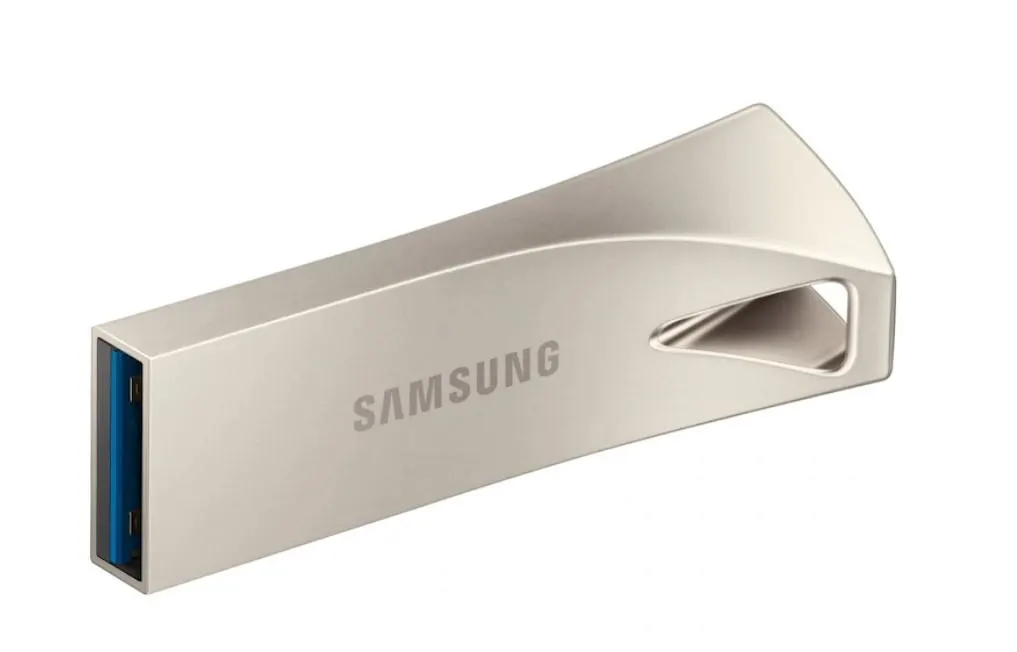 BAR Plus, SAMSUNG, Flash Memory, 128GB, USB A 3.2 Gen1, Up to 400MB/s read.