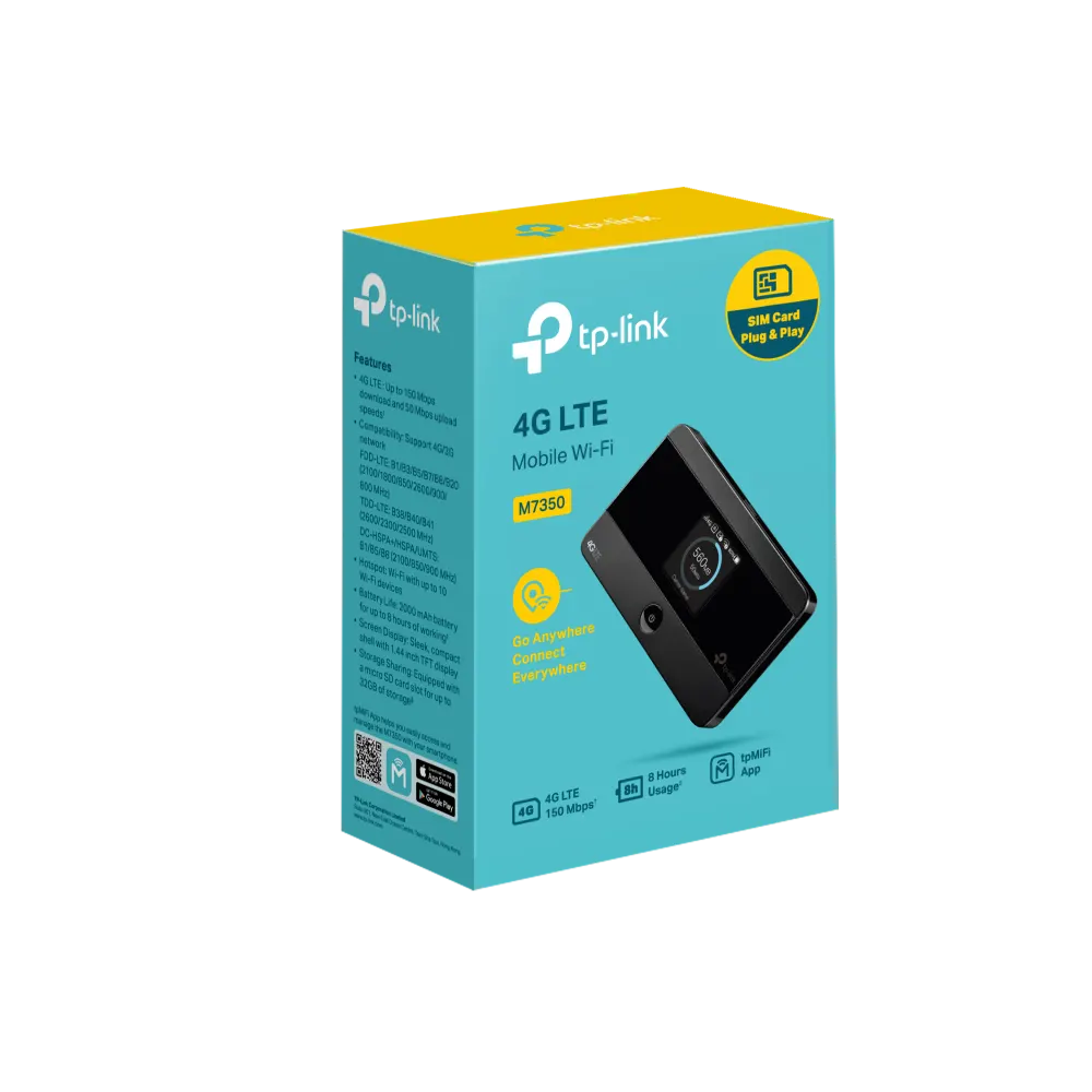 LTE როუტერი TP-Link, M7350, Router 4G LTE Mobile Wi-Fi
