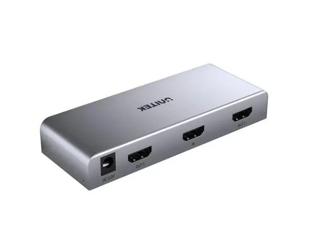 V1130A, UNITEK, HDMI Splitter, 4K HDMI Splitter 1 In 2 Out, UHD 4K@30Hz, QHD 2K@60Hz, 1080P@60Hz, Works with PCs, Xbox, PS4