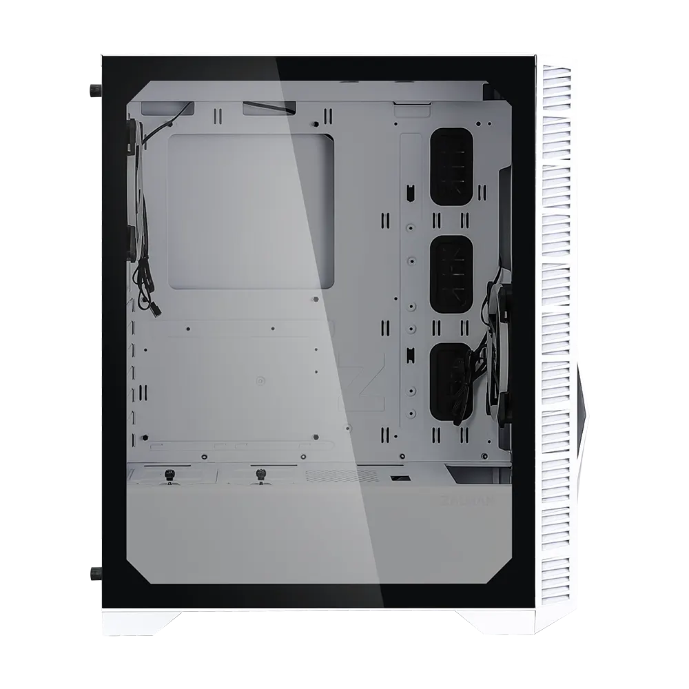 ქეისი Zalman Computer case Z3 Iceberg, MidT, 1xUSB2.0,2xUSB3.0, 2x120mm, TG (side panel), without PSU, white