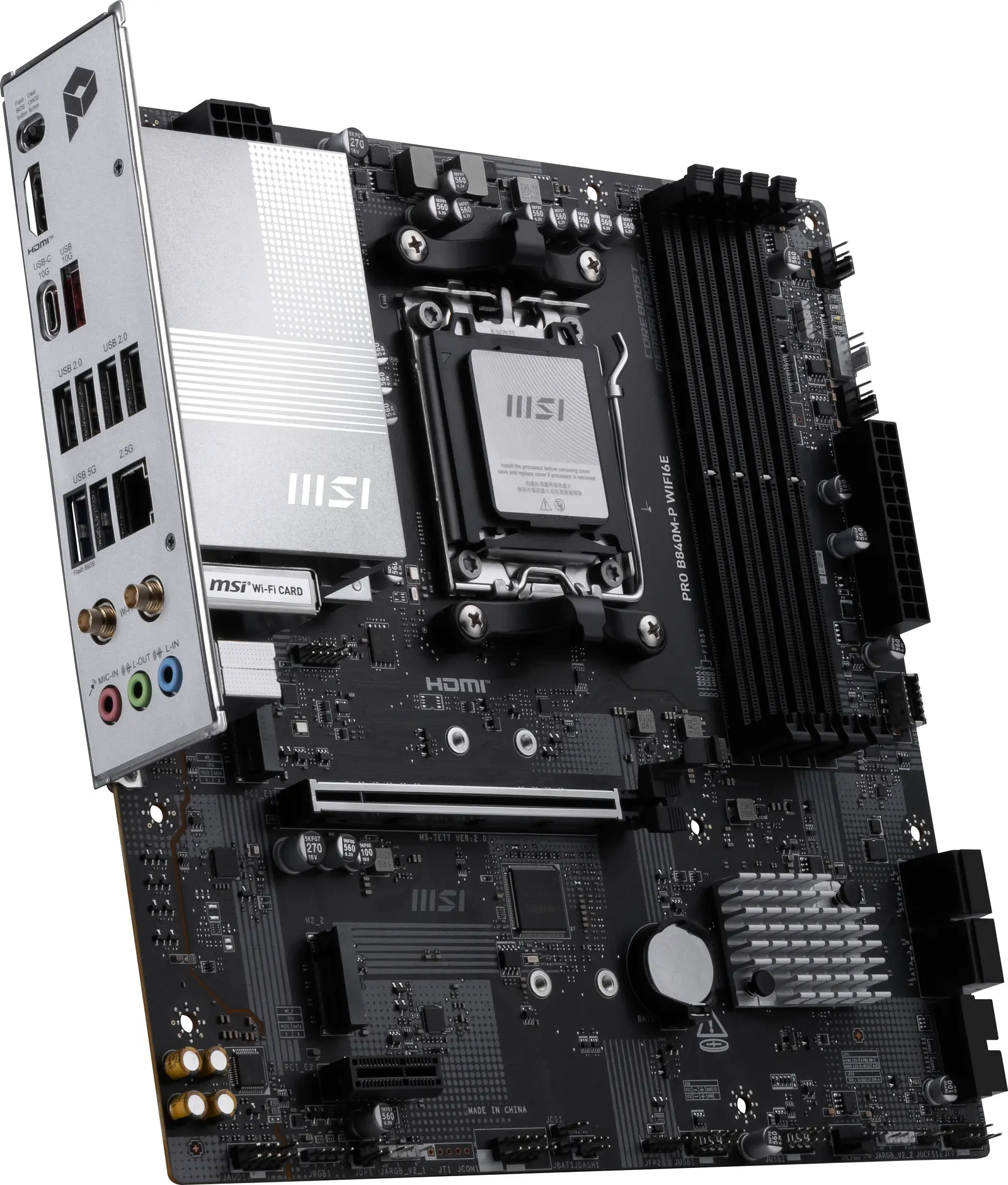 დედაპლატა MSI PRO B840M-P WIFI6E AM5