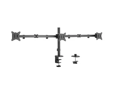 მონიტორის საკიდი Gembird MA-D3-01 Adjustable desk 3-display mounting arm 17"-27"
