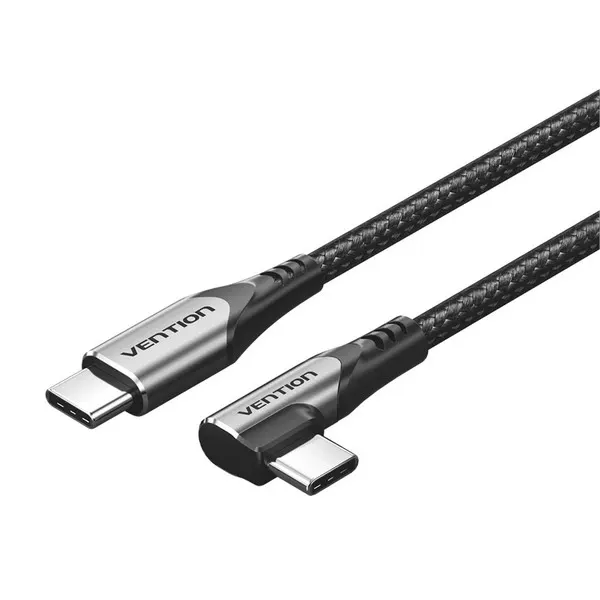 Type-C კაბელი VENTION USB Type-C Male to Male Angled Cable 1M