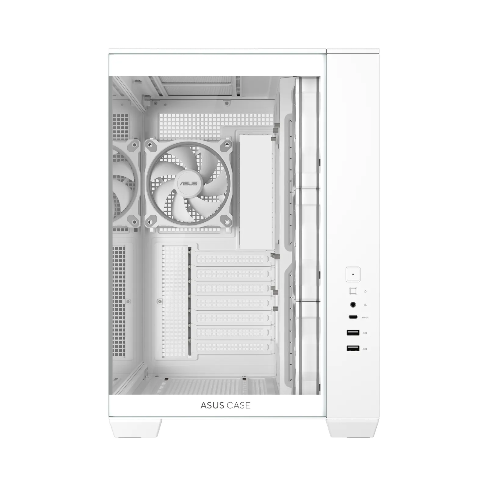ქეისი ASUS A32 PLUS TG ARGB – Mid Tower | ATX/mATX/Mini-ITX | TG | 4×120mm ARGB Fans | GPU 420mm | CPU Cooler 165mm | 360mm Radiator | White