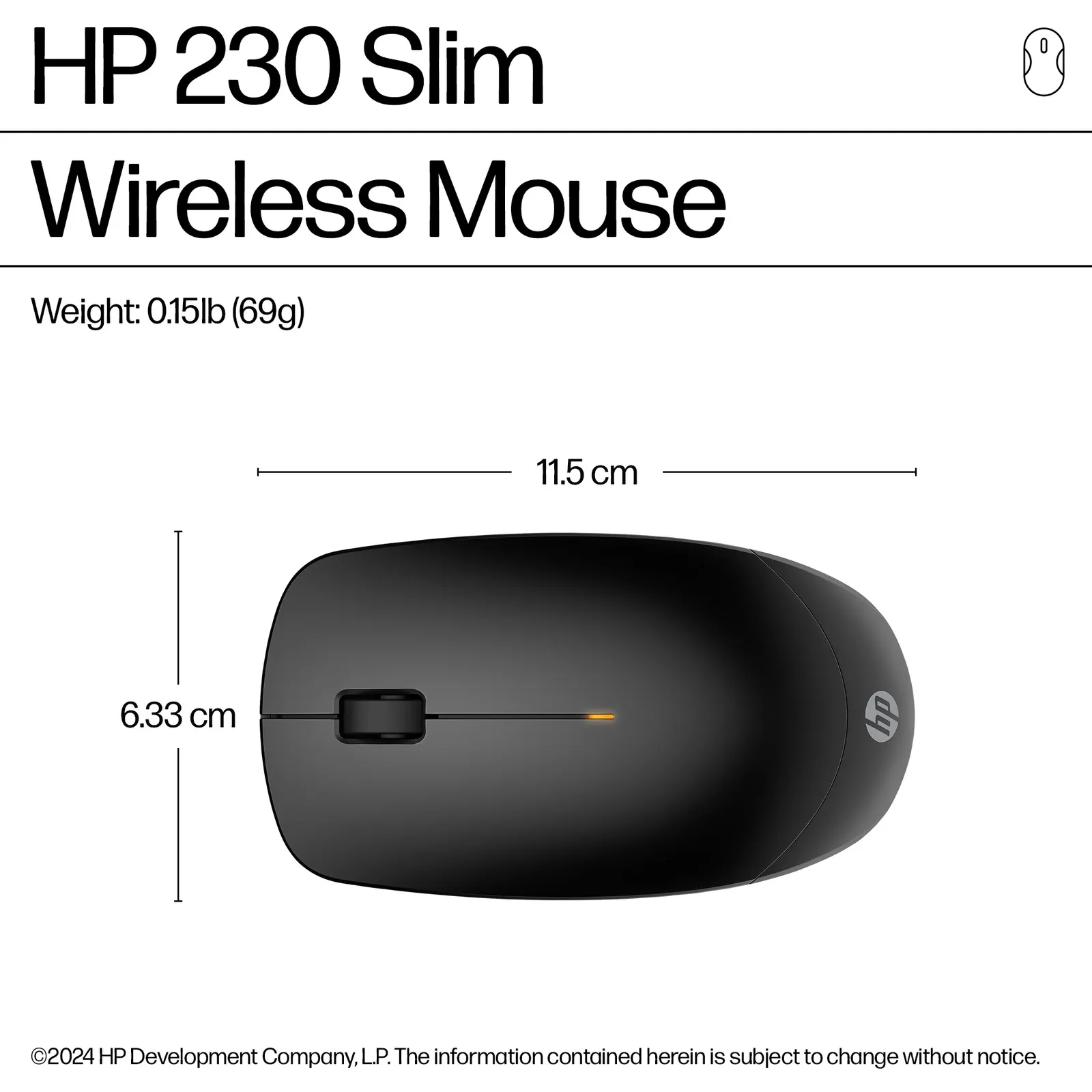 HP 230 Slim Wireless Black