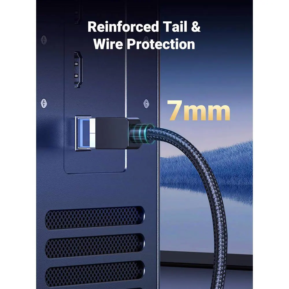 ქსელის კაბელი UGREEN NW153 (30800), CAT8 Patch Cord LAN Cable, 20m, Black