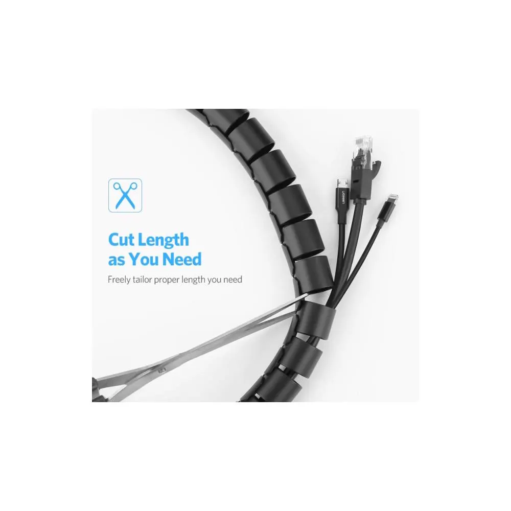 Cable manager UGREEN LP121 (30819) Cable Organizer, 3m, Black