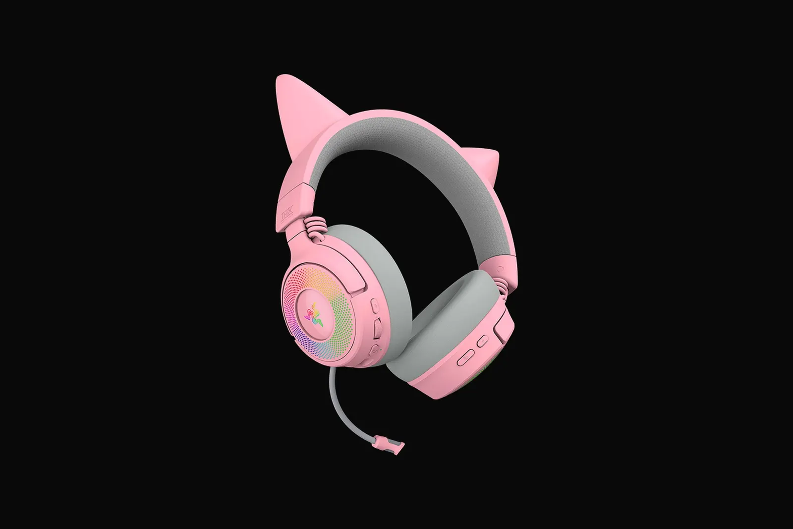 ყურსასმენი Razer Headset Kraken Kitty V3 Pro, USB/BT/WL, quartz