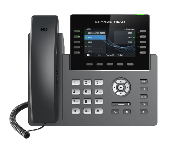 IP ტელეფონი Grandstream GRP2615, Carrier-Grade IP Phones, 10 line keys, 16 SIP accounts, 40 Digital BLF and Speed Dial keys, HD (with power supply)