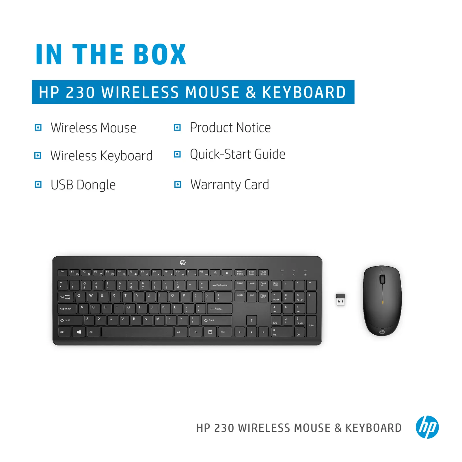 HP 230 Wireless Mouse and Keyboard Combo RUSS