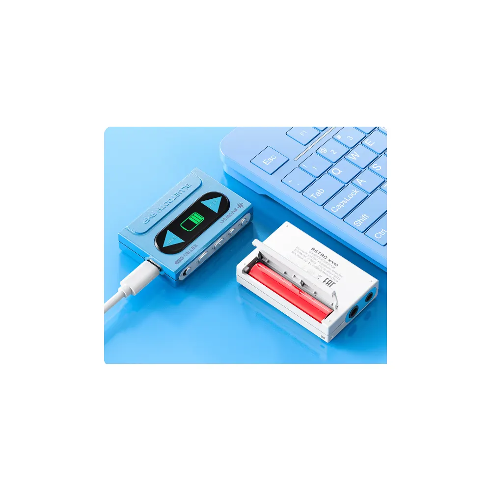 DAC გამაძლიერებელი FiiO SNOWSKY Retro NANO F3085B 3.5mm + 4.4mm Jack, Type-C, Bluetooth DAC And Headphone Amplifier, Blue