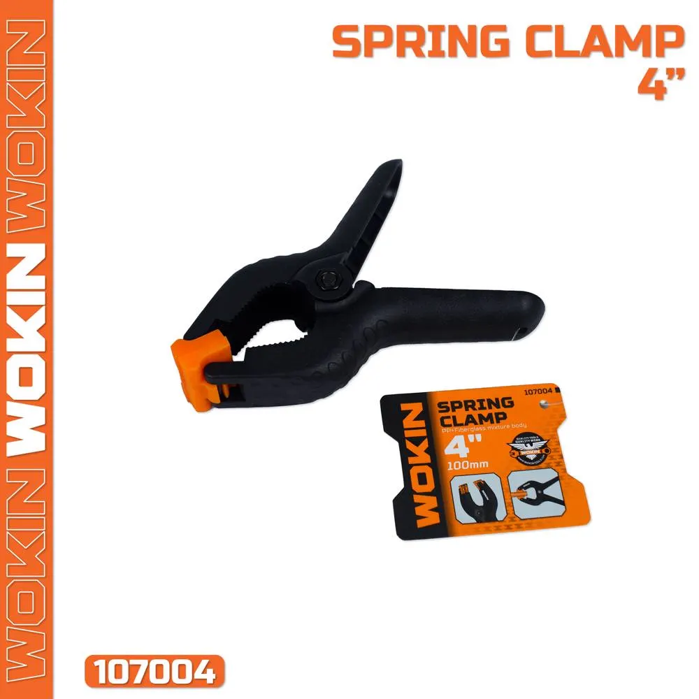 Wokin 107004, 4″, Spring Clamp, Black