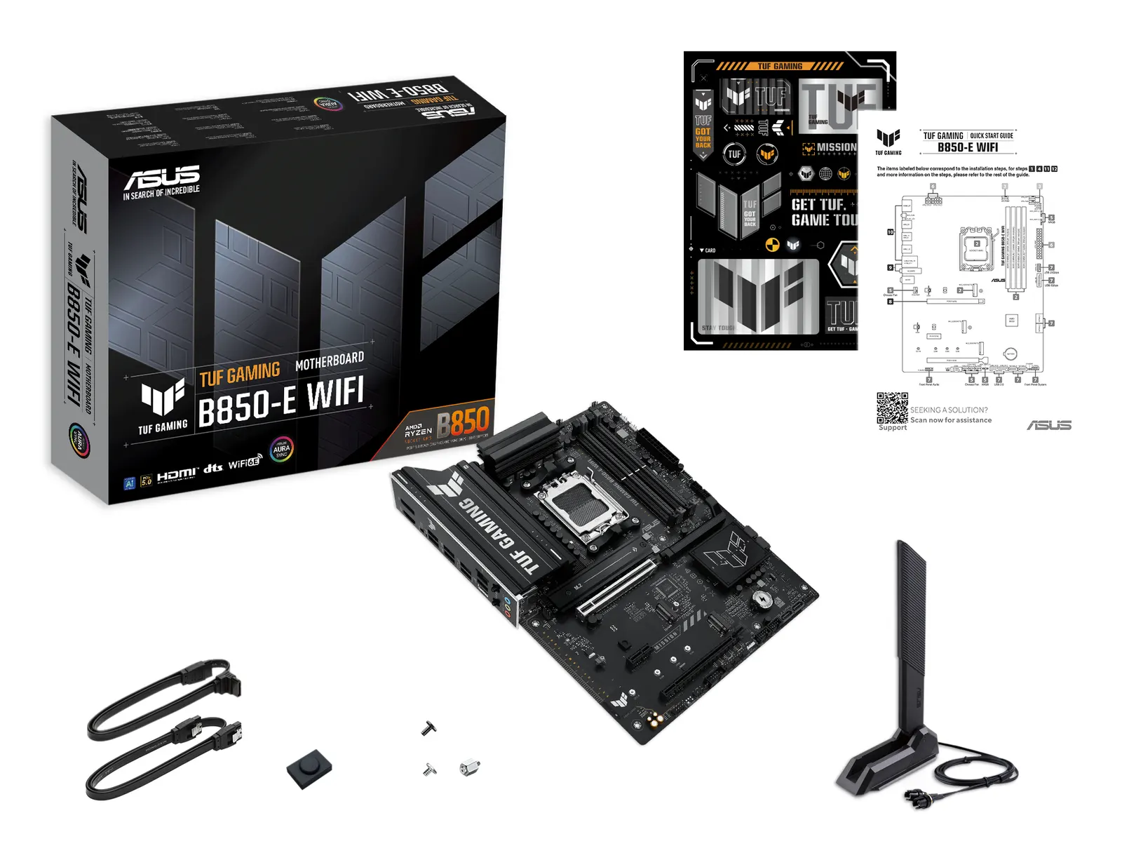 დედაპლატა ASUS Motherboard TUF GAMING B850-E WIFI sAM5 B850 4xDDR5 M.2 HDMI DP WiFi BT ATX