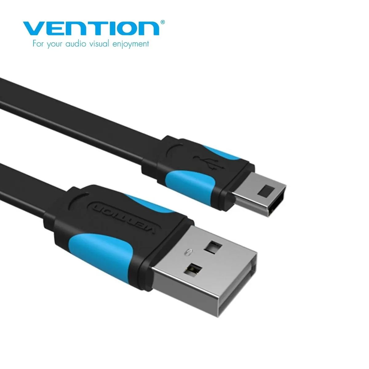 Micro USB კაბელი VAS-A14-B200 VENTION Flat Mini USB 2.0 Cable 2m