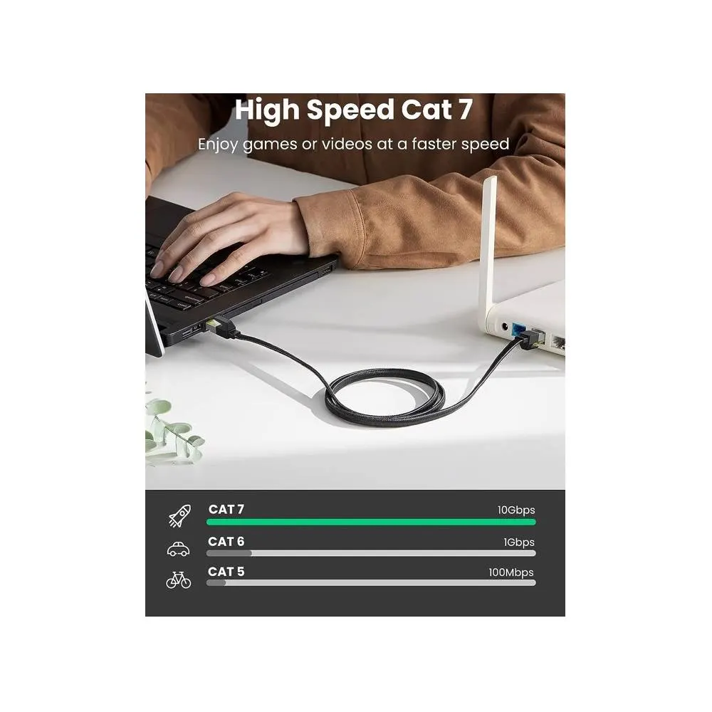 UGREEN NW189 (40162), CAT7 U/FTP, Lan Cable, 3m, Black