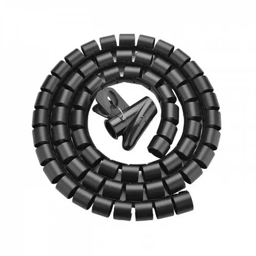 OT1102ABK-5M, UNITEK, Cable Organizer Spiral Wrap with Clamp 22 mm 5.0m.