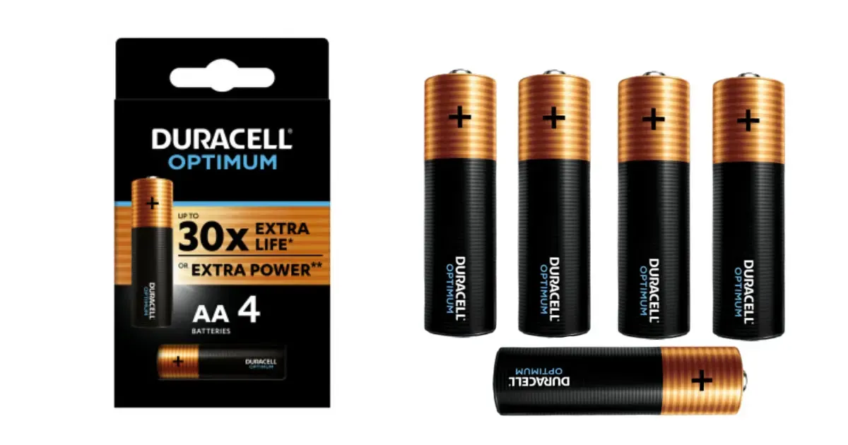 5000394158696 DURACELL OPTIMUM AA 4x BKP CEE 3L, MX1500, 1.5V/B, UP TO 30X EXTRA LIFE