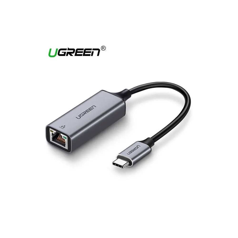 LAN ადაპტერი UGREEN CM199 (50737), USB Type-C to 10/100/1000M Ethernet Adapter, Space Gray
