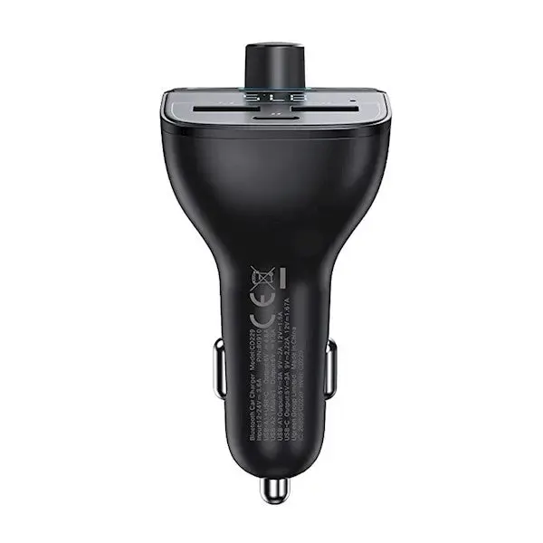 UGREEN CD229 Bluetooth Car Charger BT5.0, PD, QC3.0, USB Flash Drive, TF, Black (80910)