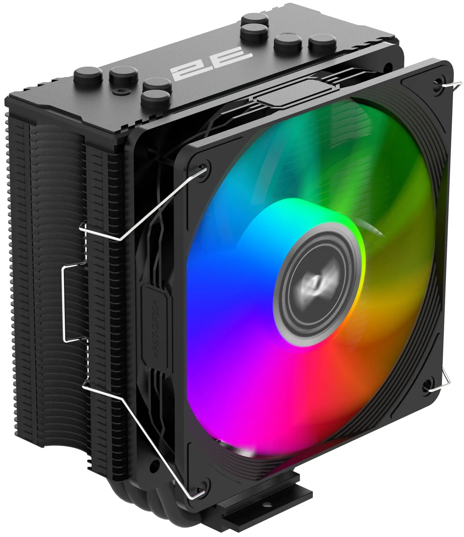ქულერი 2E GAMING CPU cooler Air Cool ACN120B-ARGB, LGA1700, 1200, 115x, 1366, AM5, AM4, AM3, AM3+, AM2 ,AM2+, FM2, FM1 4pin PWM, 3pin +5VARGB, TDP 180W