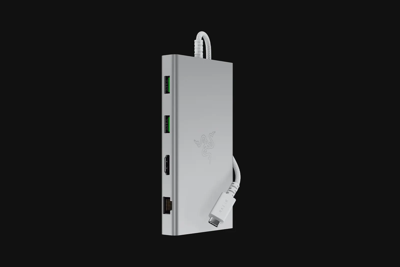 დოკ-სადგური Razer Docking Station USB-C Dock, 11 Port, 7.1, mercury Edition