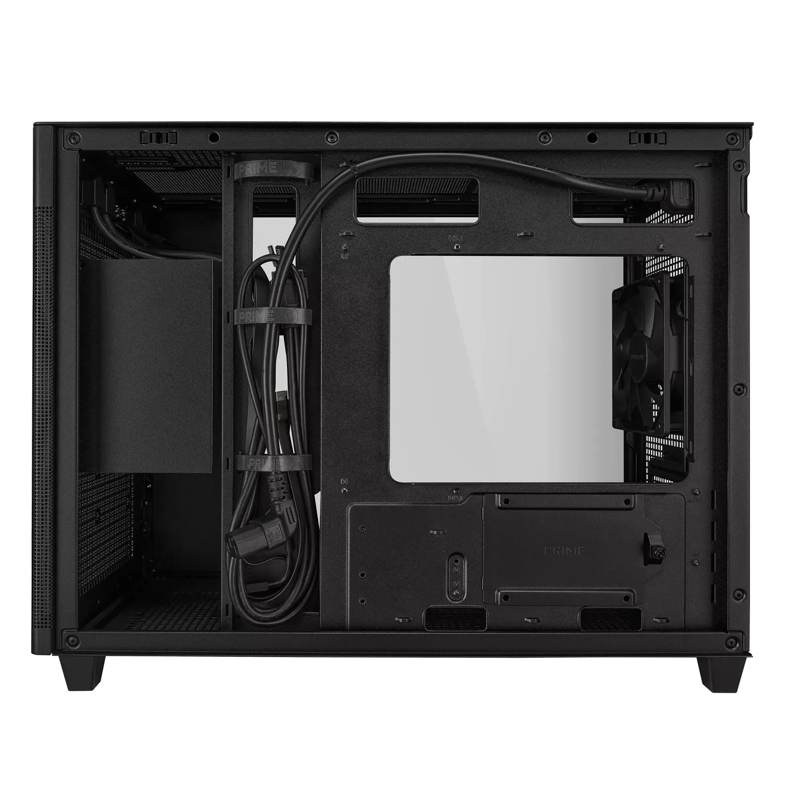 ქეისი ASUS Prime AP201 TG – Mini Tower | mATX/Mini-ITX | TG | 1×120mm Rear Fan | Mesh Panels | GPU 338mm | CPU Cooler 170mm | Top Radiator up to 360mm | Black