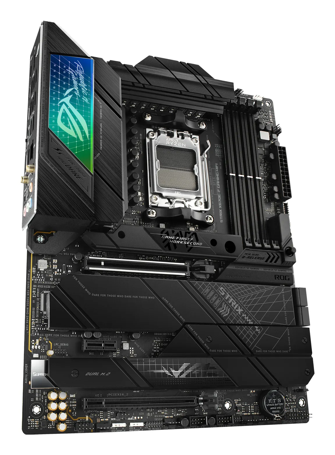 ASUS Motherboard ROG STRIX X670E-F GAMING WIFI sAM5 X670 4xDDR5 M.2 USB HDMI-DP WiFi BT ATX