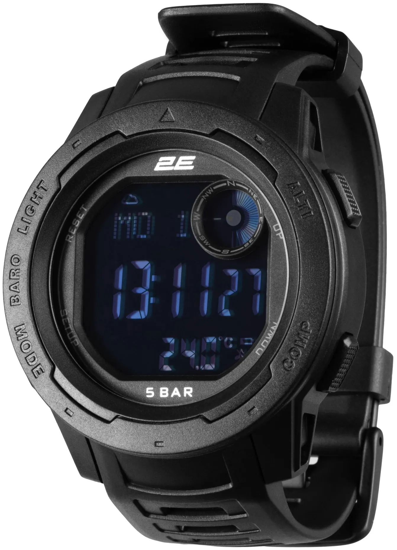 ტაქტიკური საათი 2E Delta X Black tactical watch with compass and pedometer