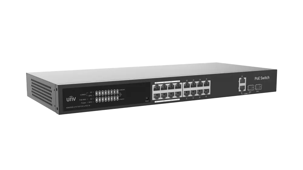მართვადი PoE სვიჩი - 17x1000Mbps (RJ45), 1x GP(SFP), 1xGP Combo, Uniview NSW3000-17GT1GP1GC-LPOE-IN