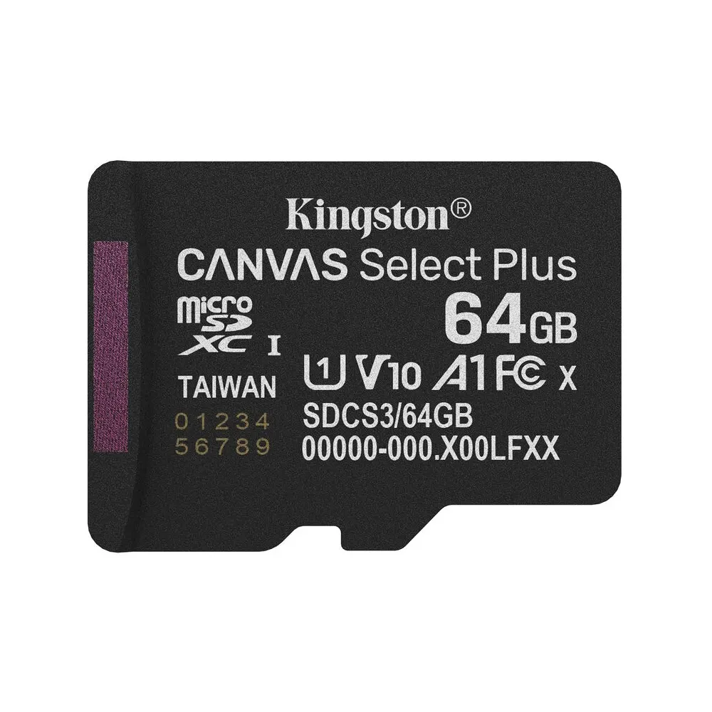 მეხსიერების ბარათი, SDCS3/64GB KINGSTON, 64GB მიკო SD.