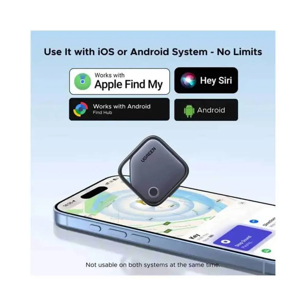 Smart Tag UGREEN CM916 (75646) FineTrack Duo, Apple+Google, Smart Tag Finder, Grey