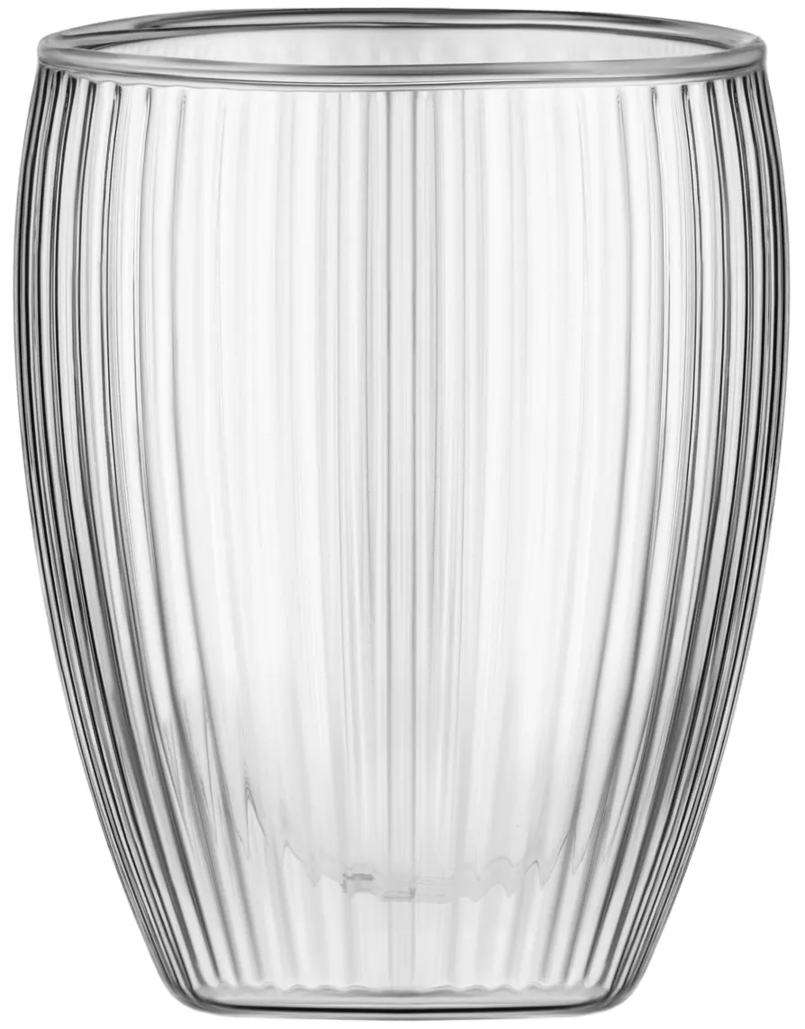 Ardesto Double wall mug set 350ml, 2pcs, borosilicate glass, transparent