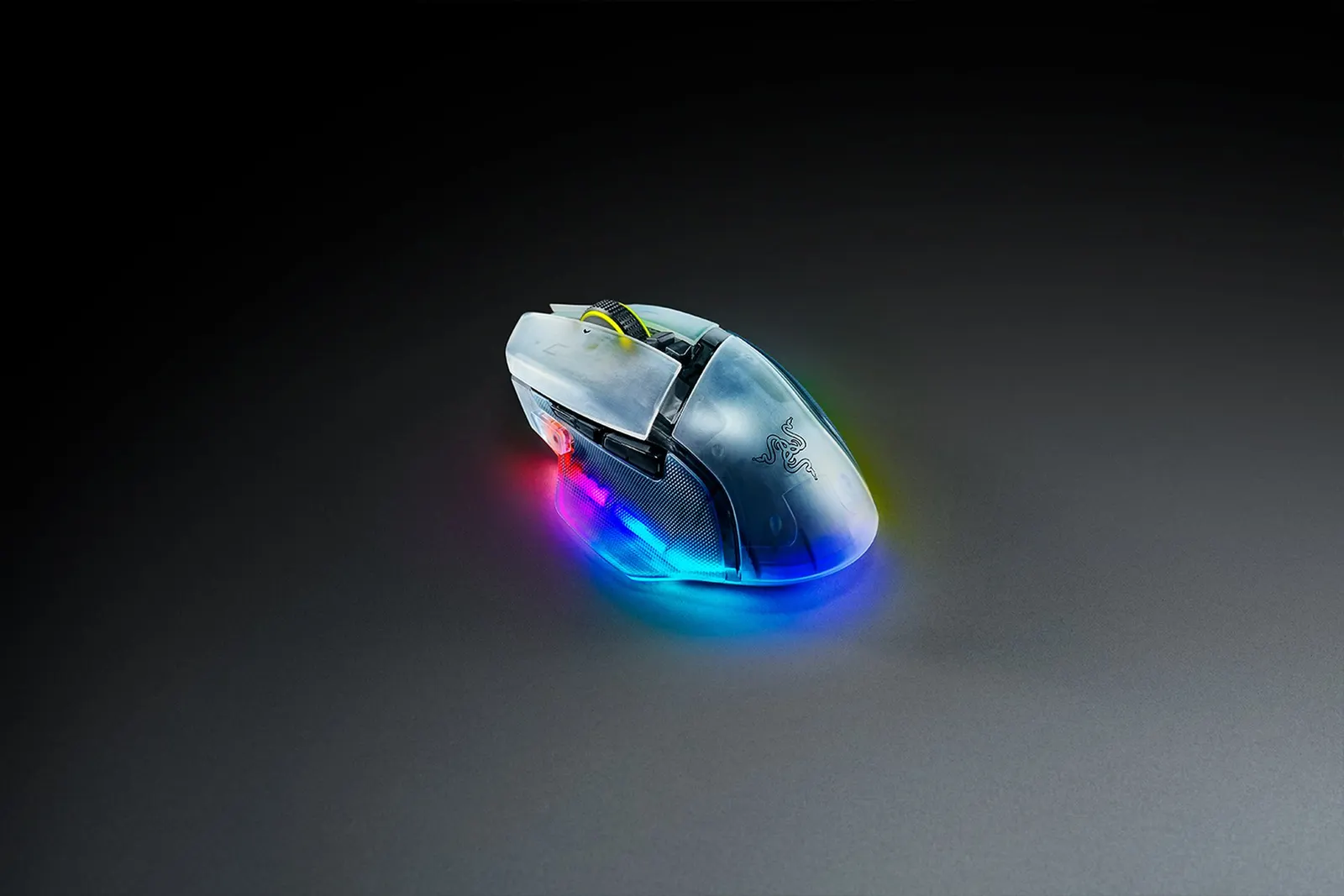 მაუსი Razer Mouse Basilisk V3 Pro 35K, RGB, USB-A/WL/BT, Phantom White Ed