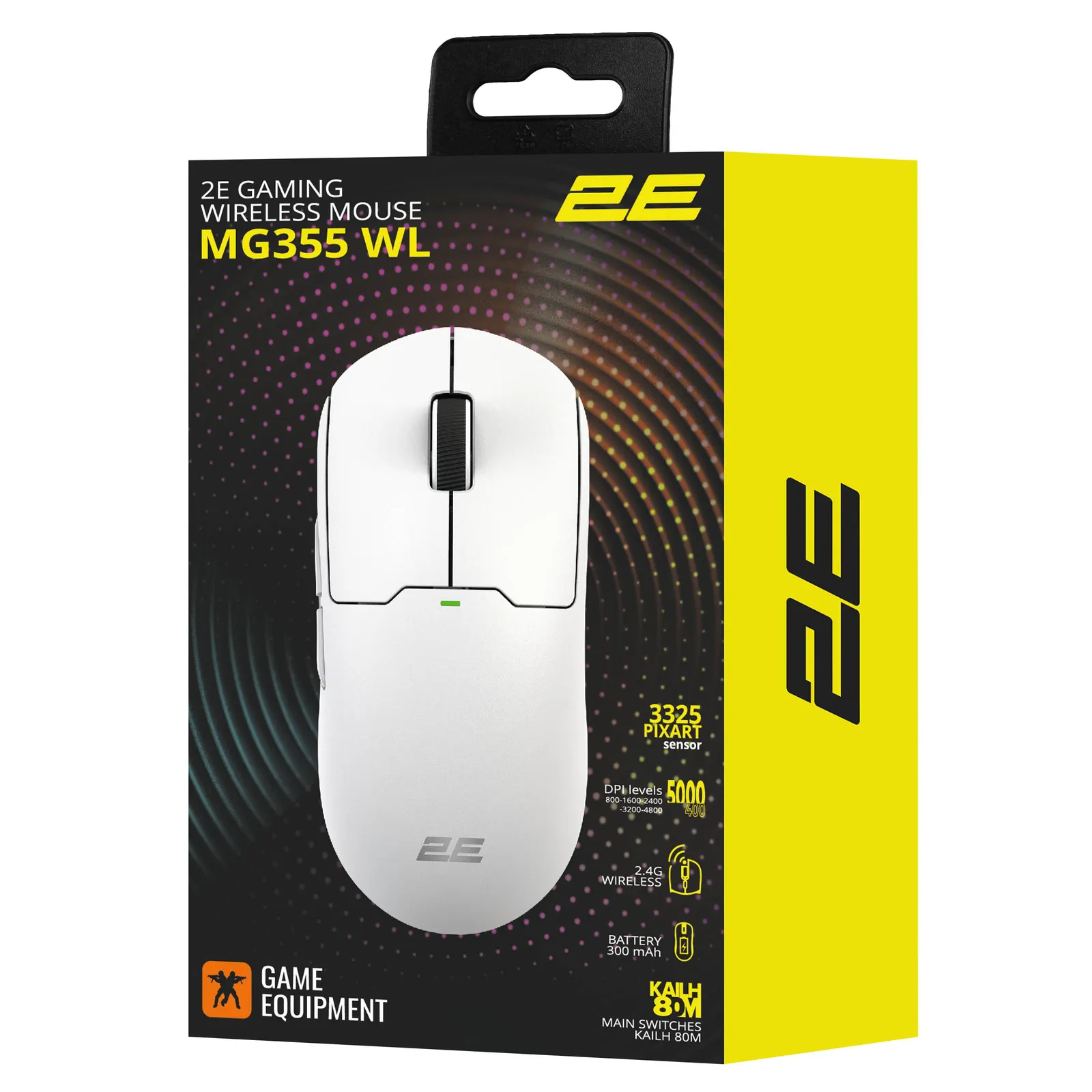 მაუსი 2E GAMING Mouse MG355 WL, RGB, USB-A/WL, white