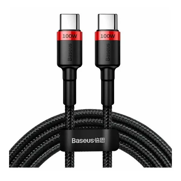 Type-C კაბელი Baseus USB-C to USB-C 2m Black/Red