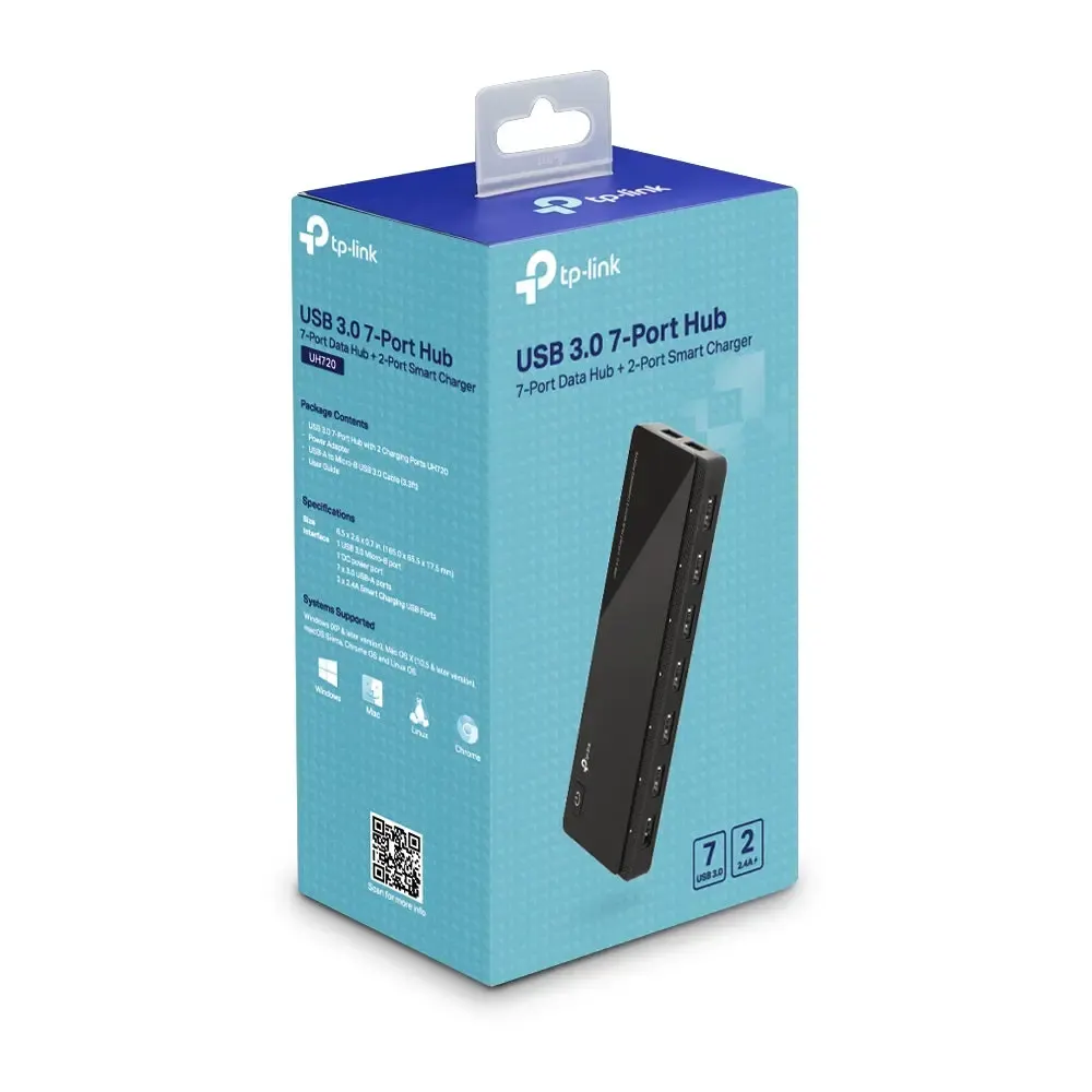 UH720, TP-Link, USB 3.0 7-Port Hub 2 Charging Ports