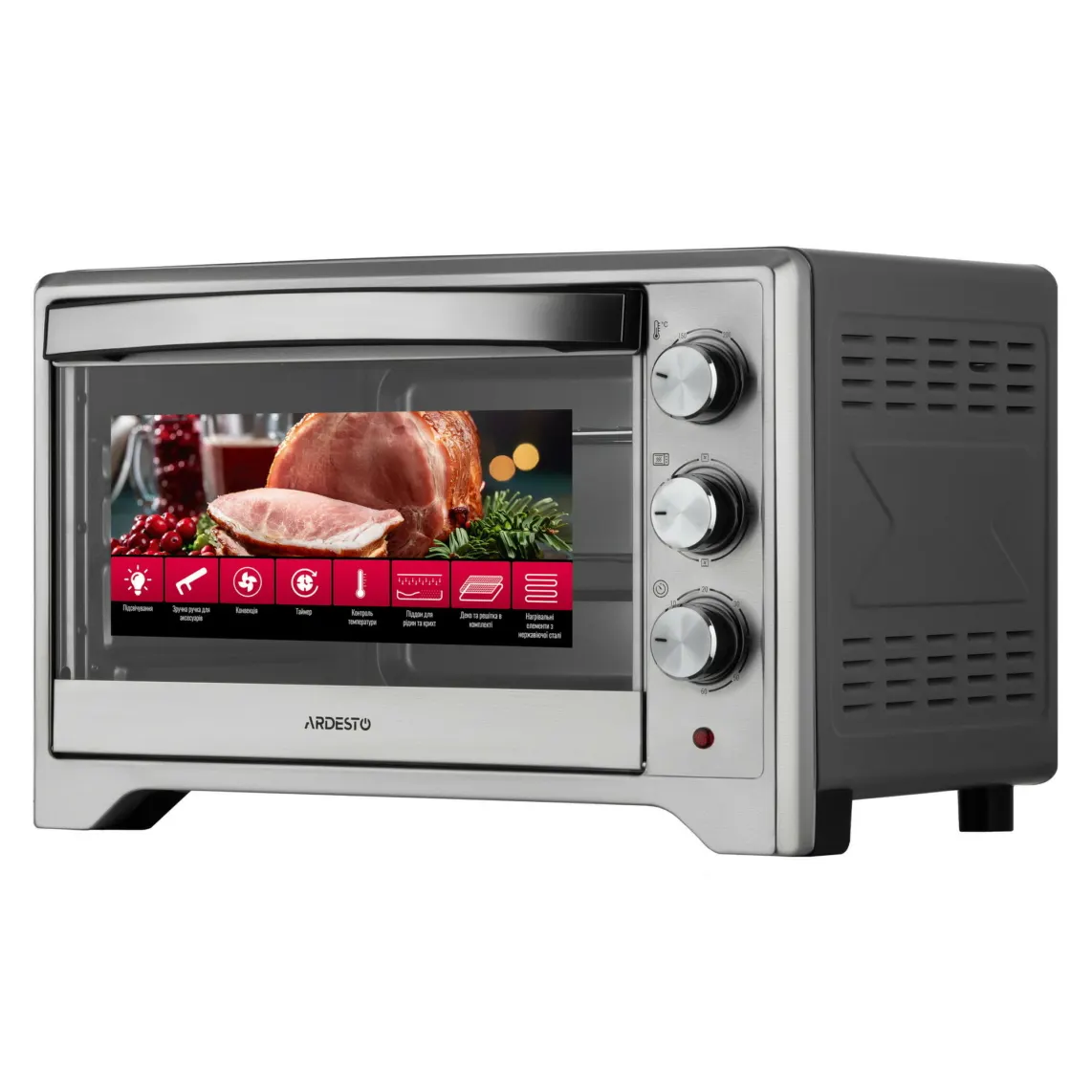 ელექტრო ღუმელი ARDESTO Electric oven, 33L, 1627W, mech., convection, grey