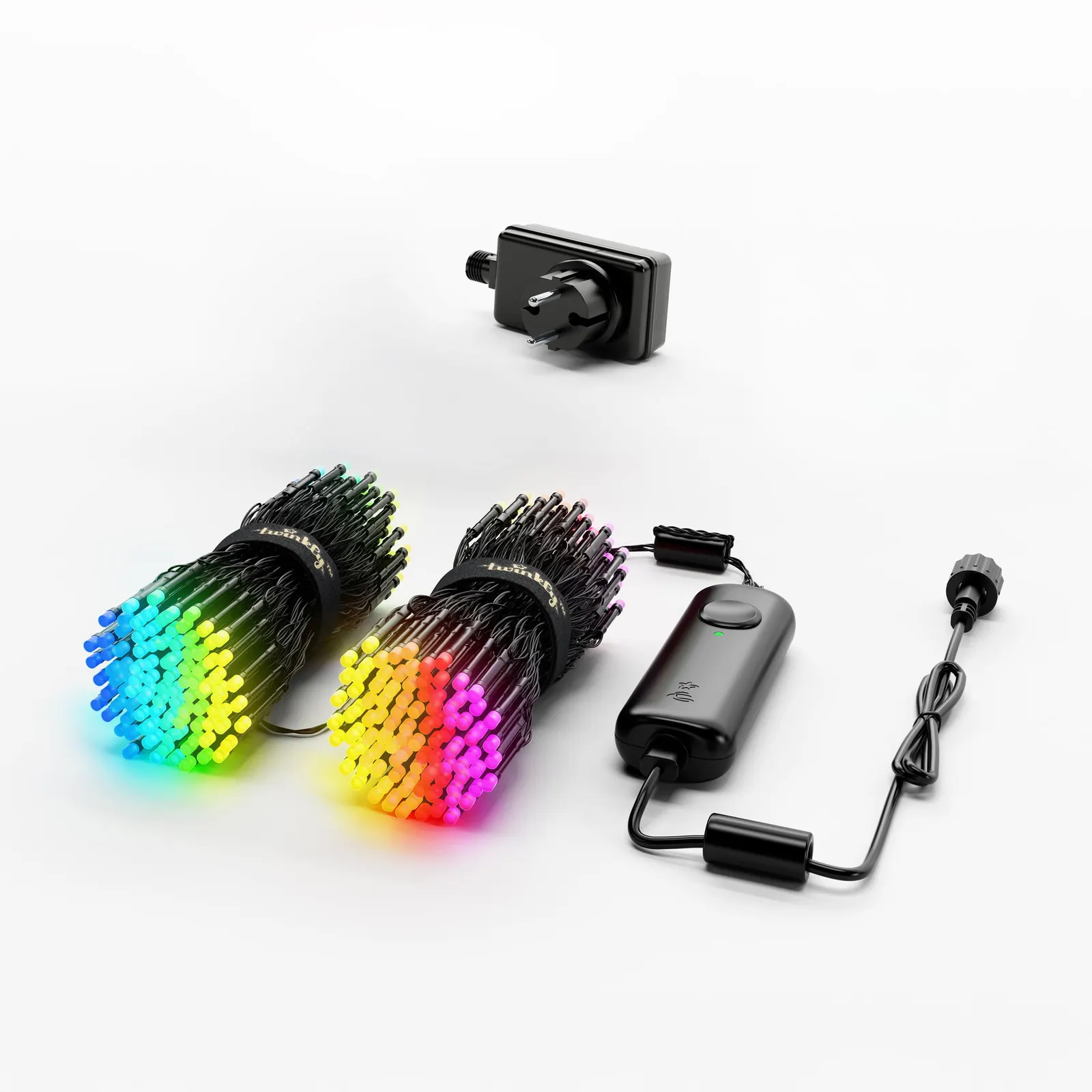 სმარტ განათება Smart LED garland Twinkly Strings RGB 400, Gen II, IP44, length 32m, cable black