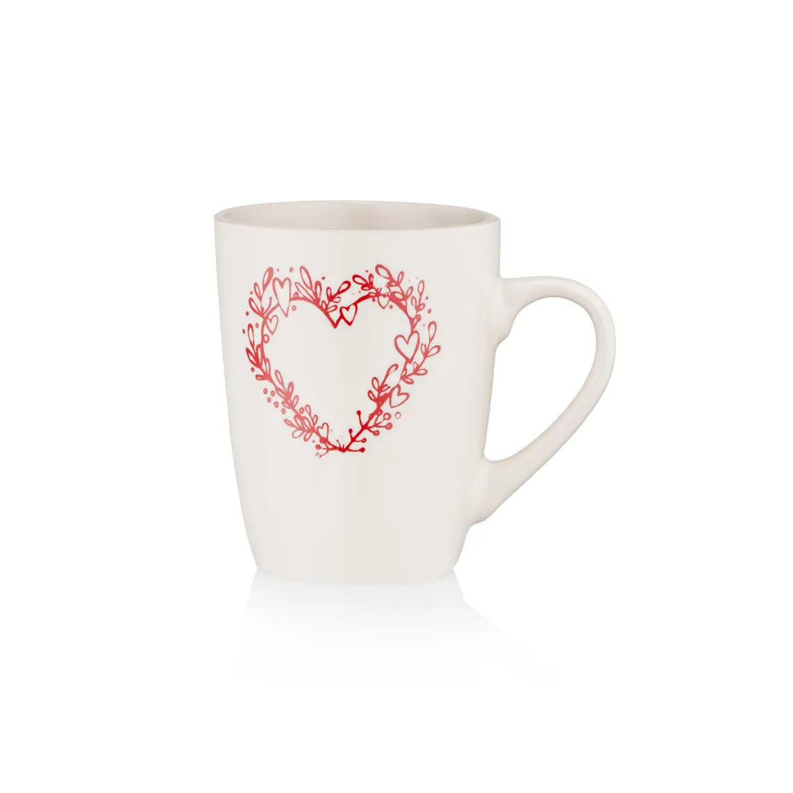 კათხა Mug ARDESTO Heart, 320ml, ceramic, white