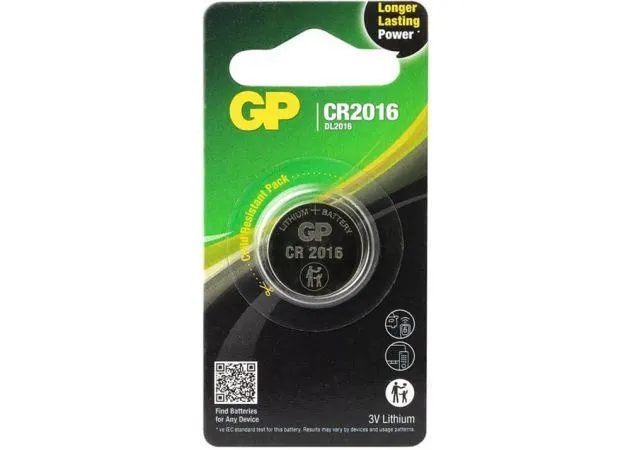ელემენტი CR2016-2CPU5, GP, Battery, CR2016.