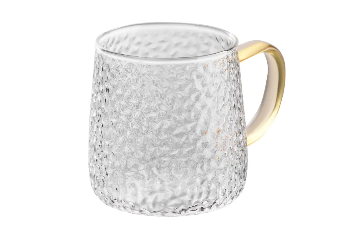 Ardesto Set of cups Dew, 350ml, 4pcs, borosilicate glass, transparent