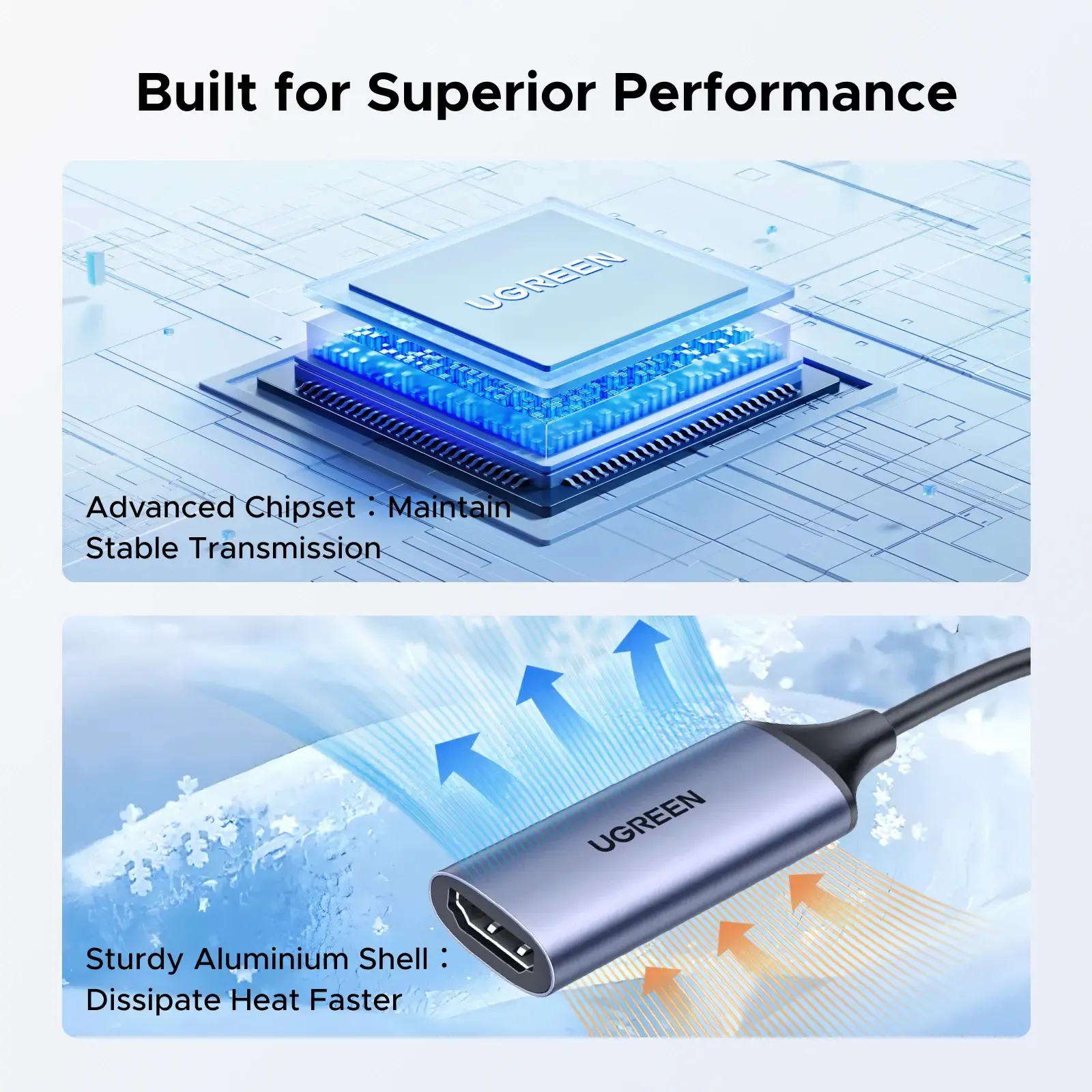 CM489 (40189), UNITEK, Adapter, 4K HDMI to USB/Type-C adapter.