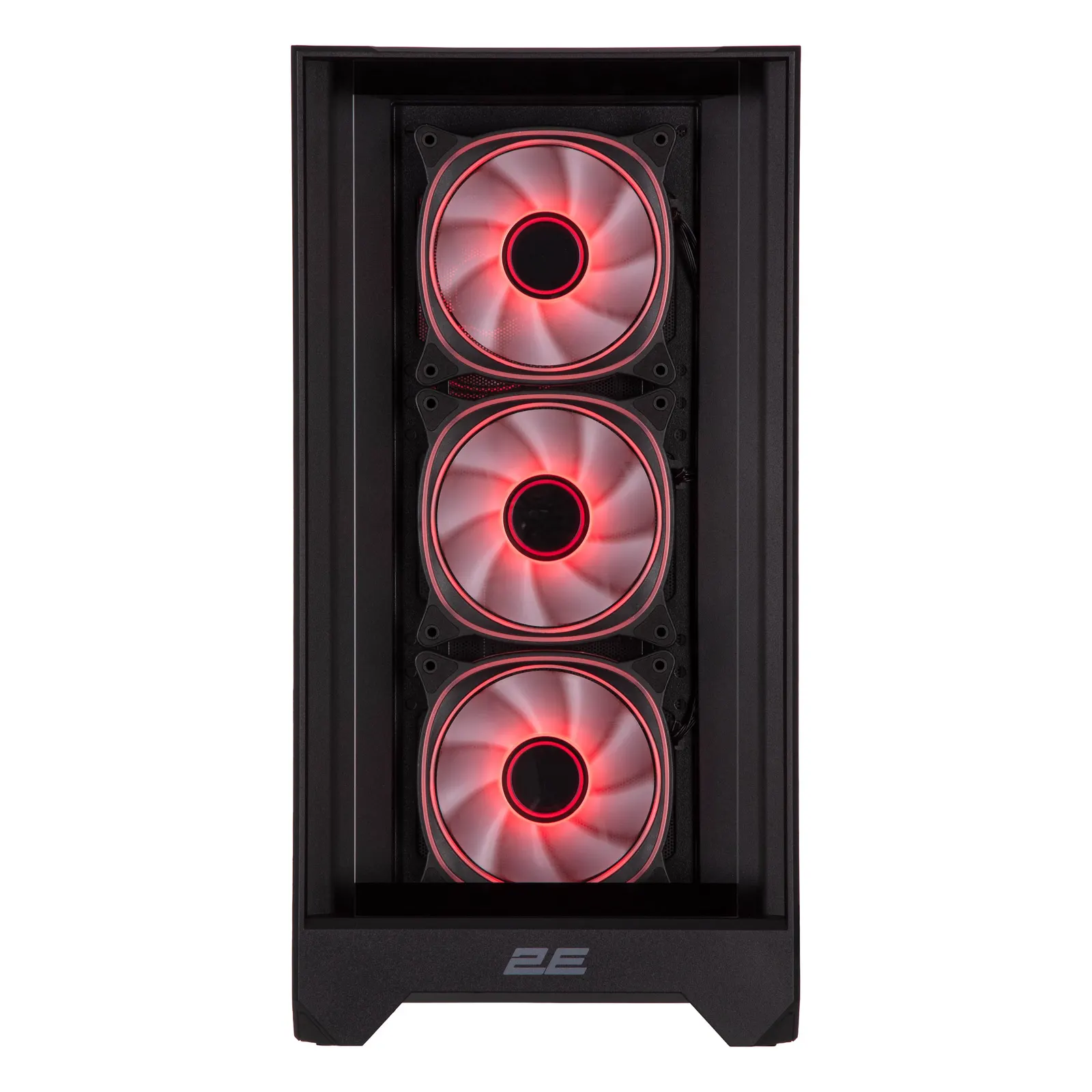ქეისი 2E GAMING PC case Dominator Pro G2302B, without PSU, 2xUSB3.0, 1xUSBType-C, 4x120mm ARGB, VGA 380mm, LCS ready, controller with remote, TG Side Panel, TG/Mesh Front panel, ATX, black