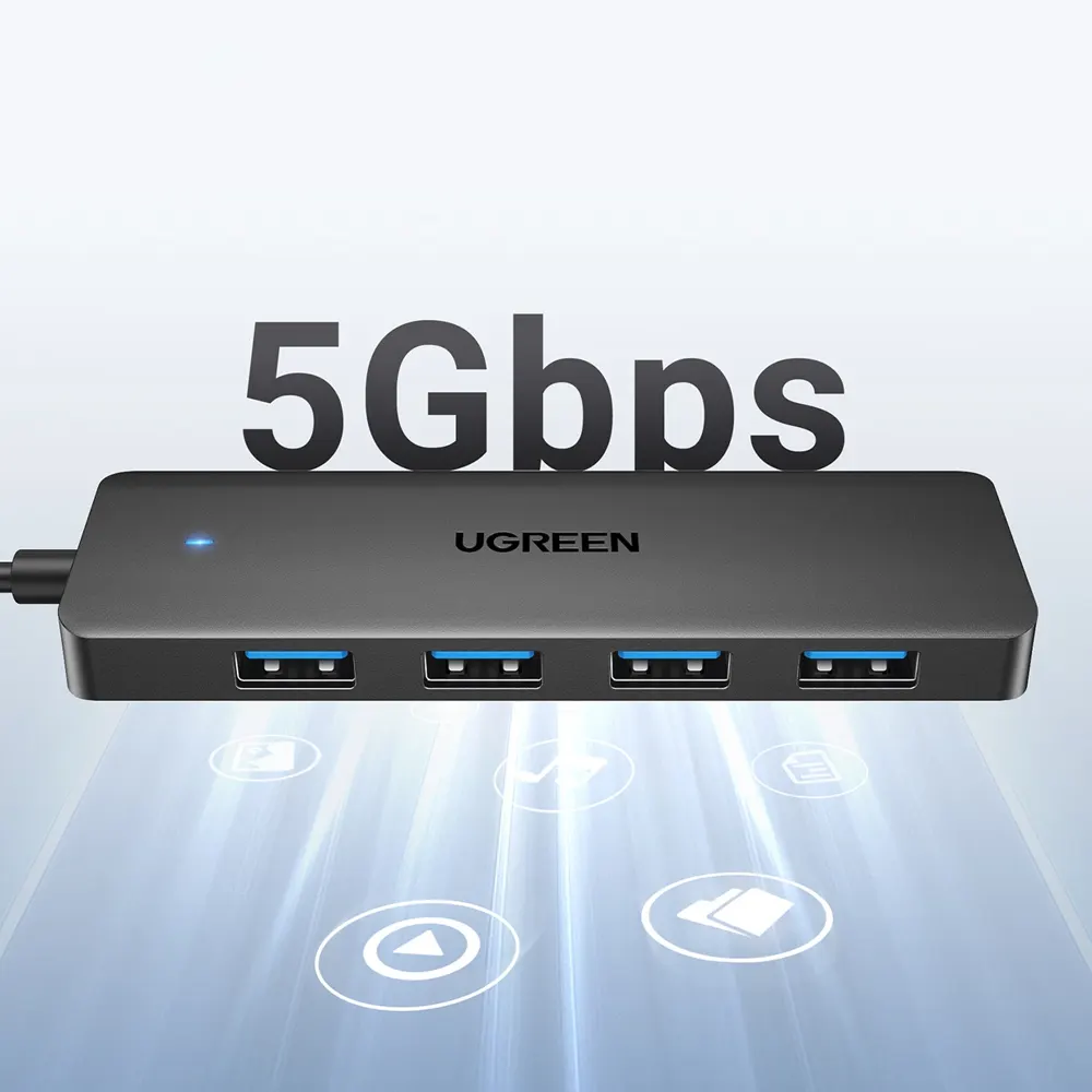 USB ჰაბი UGREEN CM219 (35574), USB, HUB, Black