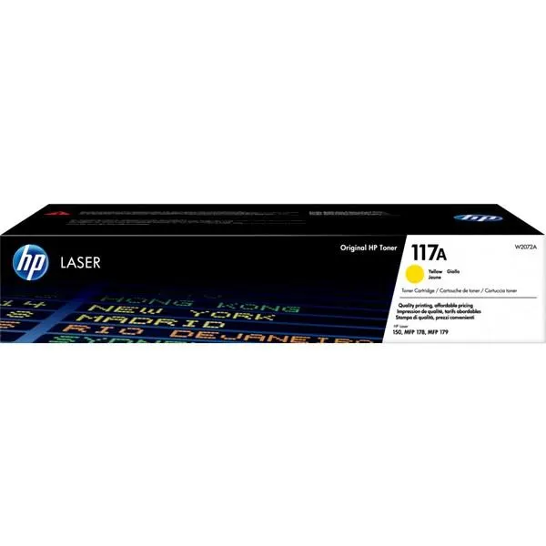 117A, HP, Toner Cartridge, Yellow. W2072A