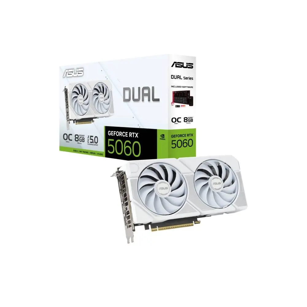ვიდეობარათი ASUS Dual GeForce RTX™ 5060 White OC Edition 8GB GDDR7